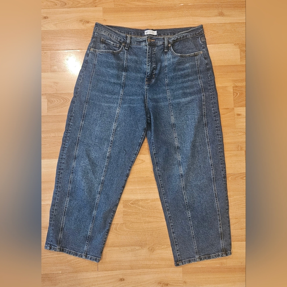 Jessica Simpson Barrel Leg High-Waist Jeans